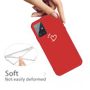 For Galaxy A51 Love Heart Pattern Frosted TPU Protective Case(Red)