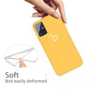 For Galaxy A51 Love Heart Pattern Frosted TPU Protective Case(Yellow)