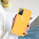 For Galaxy A51 Love Heart Pattern Frosted TPU Protective Case(Yellow)