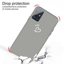 For Galaxy A51 Love Heart Pattern Frosted TPU Protective Case(Grey)