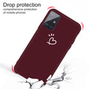 For Galaxy A51 Love Heart Pattern Frosted TPU Protective Case(Wine Red)