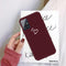 For Galaxy A51 Love Heart Pattern Frosted TPU Protective Case(Wine Red)