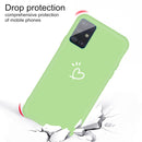 For Galaxy A51 Love Heart Pattern Frosted TPU Protective Case(Green)