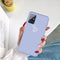 For Galaxy A51 Love Heart Pattern Frosted TPU Protective Case(Light Purple)