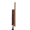 For Samsung Galaxy S22 5G Crossbody Lanyard Wallet Card Bag Phone Case(Coffee)