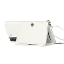 For Samsung Galaxy S22 5G Crossbody Lanyard Wallet Card Bag Phone Case(White)