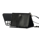 For Samsung Galaxy A53 5G Crossbody Lanyard Wallet Card Bag Phone Case(Black)