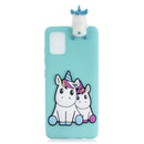 For Samsung Galaxy A73 5G Shockproof 3D Lying Cartoon TPU Phone Case(Couple Unicorn)