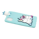 For Samsung Galaxy A73 5G Shockproof 3D Lying Cartoon TPU Phone Case(Couple Unicorn)