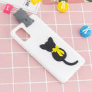 For Samsung Galaxy A73 5G Shockproof 3D Lying Cartoon TPU Phone Case(Little Black Cat)