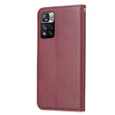 For Xiaomi Redmi Note 11 Pro 4G Global Knead Skin Texture Horizontal Flip Leather Case(Wine Red)