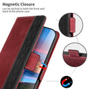 For Xiaomi 12 Stitching Side-Magnetic RFID Leather Phone Case(Red)