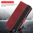 For Xiaomi 12 Stitching Side-Magnetic RFID Leather Phone Case(Red)