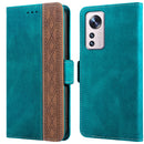 For Xiaomi 12 Stitching Side-Magnetic RFID Leather Phone Case(Dark Green)