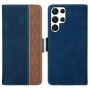 For Samsung Galaxy S22 Ultra 5G Stitching Side-Magnetic RFID Leather Phone Case(Royal Blue)