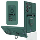 For Samsung Galaxy S22 Ultra 5G Sliding Camera Cover Design TPU Phone Case(Dark Night Green)