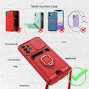 For Samsung Galaxy A32 4G Sliding Camera Cover Design TPU Phone Case(Red)