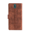 For Nokia C2 Skin Feel Crocodile Texture Magnetic Clasp PU Leather Phone Case(Brown)