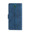 For Nokia C2 Skin Feel Crocodile Texture Magnetic Clasp PU Leather Phone Case(Blue)