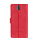 For Nokia C2 Skin Feel Crocodile Texture Magnetic Clasp PU Leather Phone Case(Red)