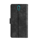 For Nokia C2 Skin Feel Crocodile Texture Magnetic Clasp PU Leather Phone Case(Black)