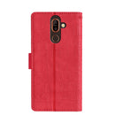 For Nokia 7 Plus Skin Feel Crocodile Texture Magnetic Clasp PU Leather Phone Case(Red)