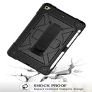 For iPad Mini 5 / 4 Contrast Color Silicone + PC Combination Case with Holder(Black)