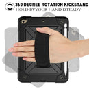 For iPad Mini 5 / 4 Contrast Color Silicone + PC Combination Case with Holder(Black)