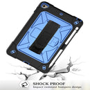 For iPad Mini 5 / 4 Contrast Color Silicone + PC Combination Case with Holder(Black + Blue)