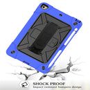 For iPad Mini 5 / 4 Contrast Color Silicone + PC Combination Case with Holder(Dark Blue + Black)