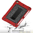 For iPad Mini 5 / 4 Contrast Color Silicone + PC Combination Case with Holder(Red + Black)