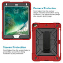 For iPad Mini 5 / 4 Contrast Color Silicone + PC Combination Case with Holder(Red + Black)