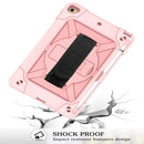 For iPad Mini 5 / 4 Contrast Color Silicone + PC Combination Case with Holder(Rose Gold)