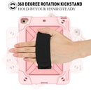 For iPad Mini 5 / 4 Contrast Color Silicone + PC Combination Case with Holder(Rose Gold)