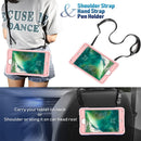 For iPad Mini 5 / 4 Contrast Color Silicone + PC Combination Case with Holder(Rose Gold)