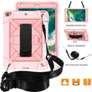 For iPad Mini 5 / 4 Contrast Color Silicone + PC Combination Case with Holder(Rose Gold)