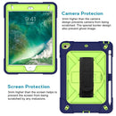 For iPad Mini 5 / 4 Contrast Color Silicone + PC Combination Case with Holder(Navy Blue + Olivine)