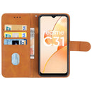 Leather Phone Case For OPPO Realme C31(Brown)