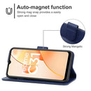Leather Phone Case For OPPO Realme C31(Blue)