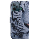 For OPPO Realme C31 Coloured Drawing Leather Phone Case(Tiger)
