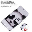 For OPPO Realme C31 Coloured Drawing Leather Phone Case(Panda)