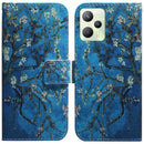 For OPPO Realme C35 Coloured Drawing Leather Phone Case(Apricot)