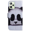 For OPPO Realme C35 Coloured Drawing Leather Phone Case(Panda)