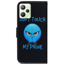 For OPPO Realme C35 Coloured Drawing Leather Phone Case(Anger)