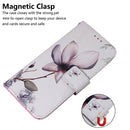 For OPPO Realme C35 Coloured Drawing Leather Phone Case(Magnolia Flower)
