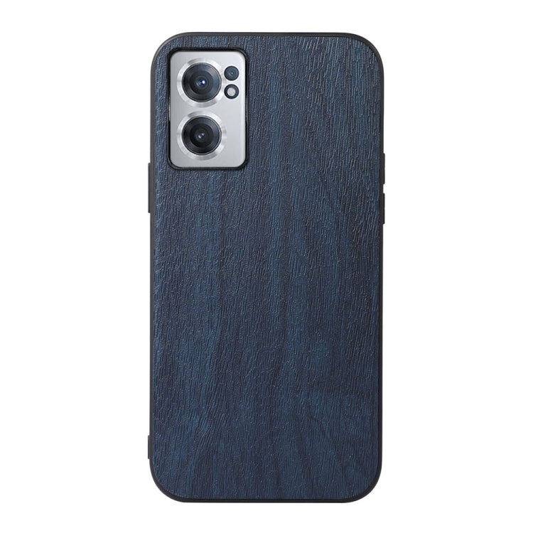 For OnePlus Nord CE 2 5G Wood Texture PU Phone Case(Blue)