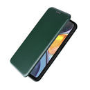 For Motorola Moto G22 Carbon Fiber Texture Horizontal Flip Leather Phone Case(Green)
