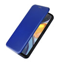 For Motorola Moto G22 Carbon Fiber Texture Horizontal Flip Leather Phone Case(Blue)
