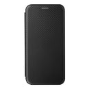 For Motorola Moto G22 Carbon Fiber Texture Horizontal Flip Leather Phone Case(Black)