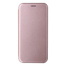 For Motorola Moto G22 Carbon Fiber Texture Horizontal Flip Leather Phone Case(Pink)